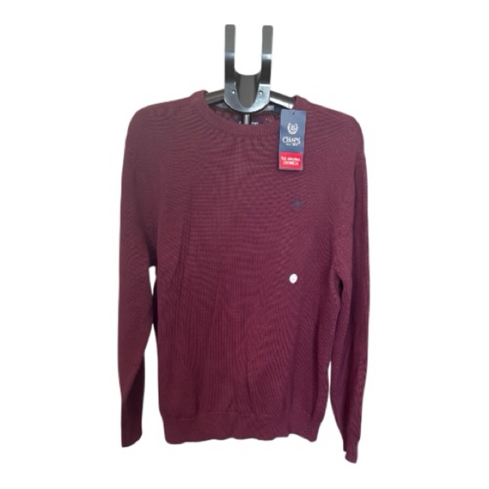 Chaps Men's Deep Red Crewneck Sweater